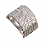 Кольцо  серебро, 925 проба, фианит, размер 16.5 Серена-Сильвер