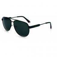 Солнцезащитные очки , авиаторы, оправа: металл, с защитой от УФ, поляризационные, для мужчин, черный Uspa