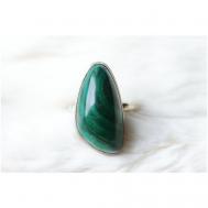 Кольцо , малахит, размер 19.5, зеленый 100% URAL