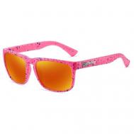 Солнцезащитные очки , прямоугольные, ударопрочные, складные, устойчивые к появлению царапин, с защитой от УФ, розовый FILINN
