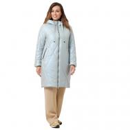 куртка   зимняя, подкладка, капюшон, размер 42 (52RU), голубой Maritta