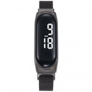 Наручные часы Часы наручные электронные мужские, магнитный браслет, черные, мультиколор Top Market