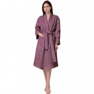 Халат , размер 52-54, фиолетовый Вологодский текстильный комбинат