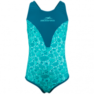 Купальник  для плавания , размер 38, голубой, зеленый 25Degrees