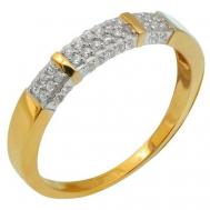 Кольцо , красное, белое золото, 585 проба, бриллиант, размер 17.5 DIAMOND PRIME