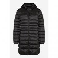 Пальто  , демисезон/зима, удлиненное, размер 40, черный Cinque