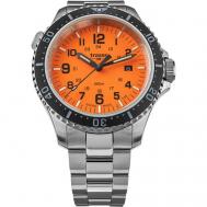 Наручные часы  P67 professional Швейцарские TR_109381, серебряный, оранжевый Traser