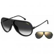Солнцезащитные очки , прямоугольные, оправа: пластик, спортивные, с защитой от УФ, градиентные, черный Carrera