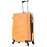 Чемодан , ABS-пластик, размер M, оранжевый L'Case