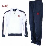 Костюм , олимпийка и брюки, силуэт прямой, карманы, размер 56, белый Montanasport
