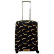 Чехол для чемодана , 40 л, размер S, черный, желтый ROUTEMARK