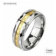 Кольцо , размер 23, серебряный, золотой Sharks Jewelry