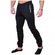брюки , карманы, мембрана, утепленные, водонепроницаемые, размер 52, черный CROSSSPORT