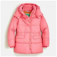 куртка  , демисезон/зима, оверсайз, подкладка, размер S, розовый J.CREW