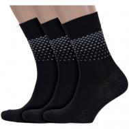 Мужские носки , 3 пары, размер 27-29, черный Борисоглебский трикотаж