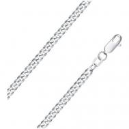 Браслет-цепочка Krastsvetmet Браслет из серебра НБ22-002-3 диаметром проволоки 1,8, серебро, 925 проба, родирование, длина 16 см. Красцветмет