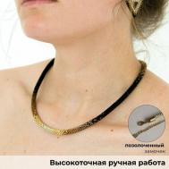 Колье женское бижутерия чокер из бисера на шею украшение ручной работы Valeria Queen Jewelry