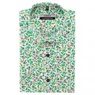 Рубашка , размер 174-184/43, зеленый, белый Greg
