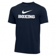 Беговая футболка , силуэт полуприлегающий, размер S, синий Nike