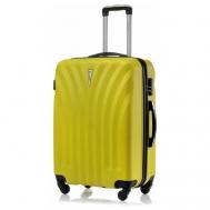 Умный чемодан , 100 л, размер L, желтый L'Case