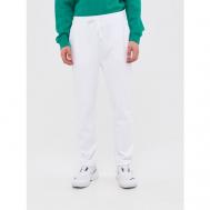 Брюки  демисезонные, спортивные, прямой силуэт, размер XL, белый United Colors of Benetton