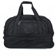 Сумка-тележка тележка для багажа , 108 л, 34х44х54 см, ручная кладь, выдвижная ручка, черный Lootbag