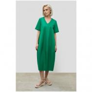 Платье , хлопок, повседневное, полуприлегающее, миди, размер 52, зеленый Baon