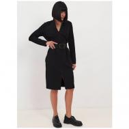 Платье , в классическом стиле, оверсайз, миди, карманы, размер 48, черный Profito Avantage