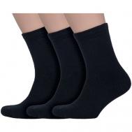 Мужские носки , 3 пары, махровые, размер 39-44, черный Hobby Line