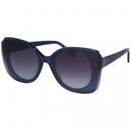 Солнцезащитные очки , бабочка, оправа: пластик, градиентные, для женщин, синий Valentin Yudashkin