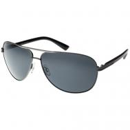 Солнцезащитные очки , авиаторы, оправа: металл, поляризационные, с защитой от УФ, устойчивые к появлению царапин, для мужчин, серый StyleMark