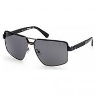 Солнцезащитные очки , прямоугольные, оправа: металл, с защитой от УФ, для мужчин, черный Harley-Davidson