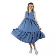 Платье , размер 46-48, синий, голубой Мамуля Красотуля