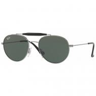 Солнцезащитные очки , круглые, оправа: металл, с защитой от УФ, серый Ray-Ban