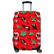 Чехол для чемодана , размер L, красный, зеленый LeJoy