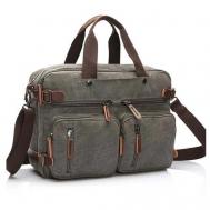 Сумка дорожная сумка-рюкзак , 44х32х13 см, коричневый Мобильные технологии