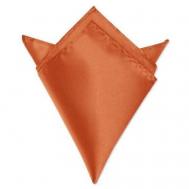 Нагрудный платок , однотонный, для мужчин, оранжевый 2BEMAN