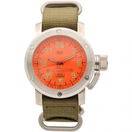 Наручные часы  Командирские 941 / Акула (Typhoon) механические с автоподзаводом (сапфировое стекло) 1053.21, оранжевый ТРИУМФ