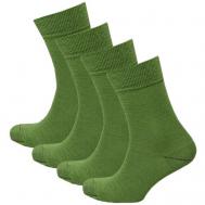 Носки , 4 пары, размер 25, зеленый Status
