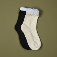 Женские носки  средние, размер 38-39, черный, бежевый Cozy Home