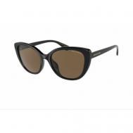 Солнцезащитные очки , кошачий глаз, оправа: пластик, с защитой от УФ, для женщин, коричневый Luxottica