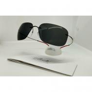 Солнцезащитные очки , прямоугольные, ударопрочные, устойчивые к появлению царапин, с защитой от УФ, черный SILHOUETTE