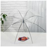 Зонт-трость , полуавтомат, купол 90 см., прозрачный, бесцветный, мультиколор Funny Toys
