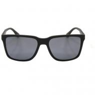 Солнцезащитные очки , прямоугольные, оправа: пластик, для мужчин, черный Emporio Armani