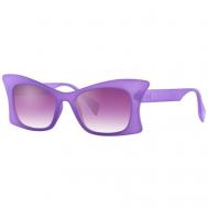 Солнцезащитные очки , бабочка, оправа: пластик, с защитой от УФ, для женщин, фиолетовый Italia Independent