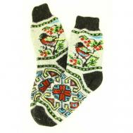Женские носки  средние, вязаные, размер 37-39, мультиколор Рассказовские носки