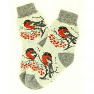 Женские носки  средние, вязаные, размер 35-37, мультиколор Рассказовские носки