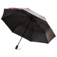 Мини-зонт Noname, механика, 3 сложения, купол 98 см., для женщин, черный, мультиколор Не указан