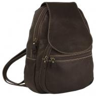 Рюкзак , натуральная кожа, вмещает А4, внутренний карман, коричневый Bufalo
