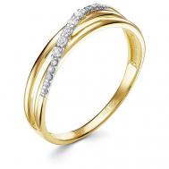 Кольцо  желтое золото, 585 проба, бриллиант, размер 17.5 Vesna jewelry